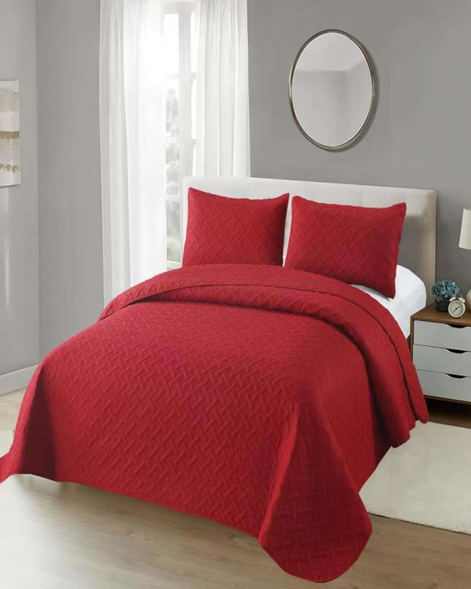 CUBRECAMA COLCHAS QUILT DE VERANO 2 PLAZAS BURDEO - 1