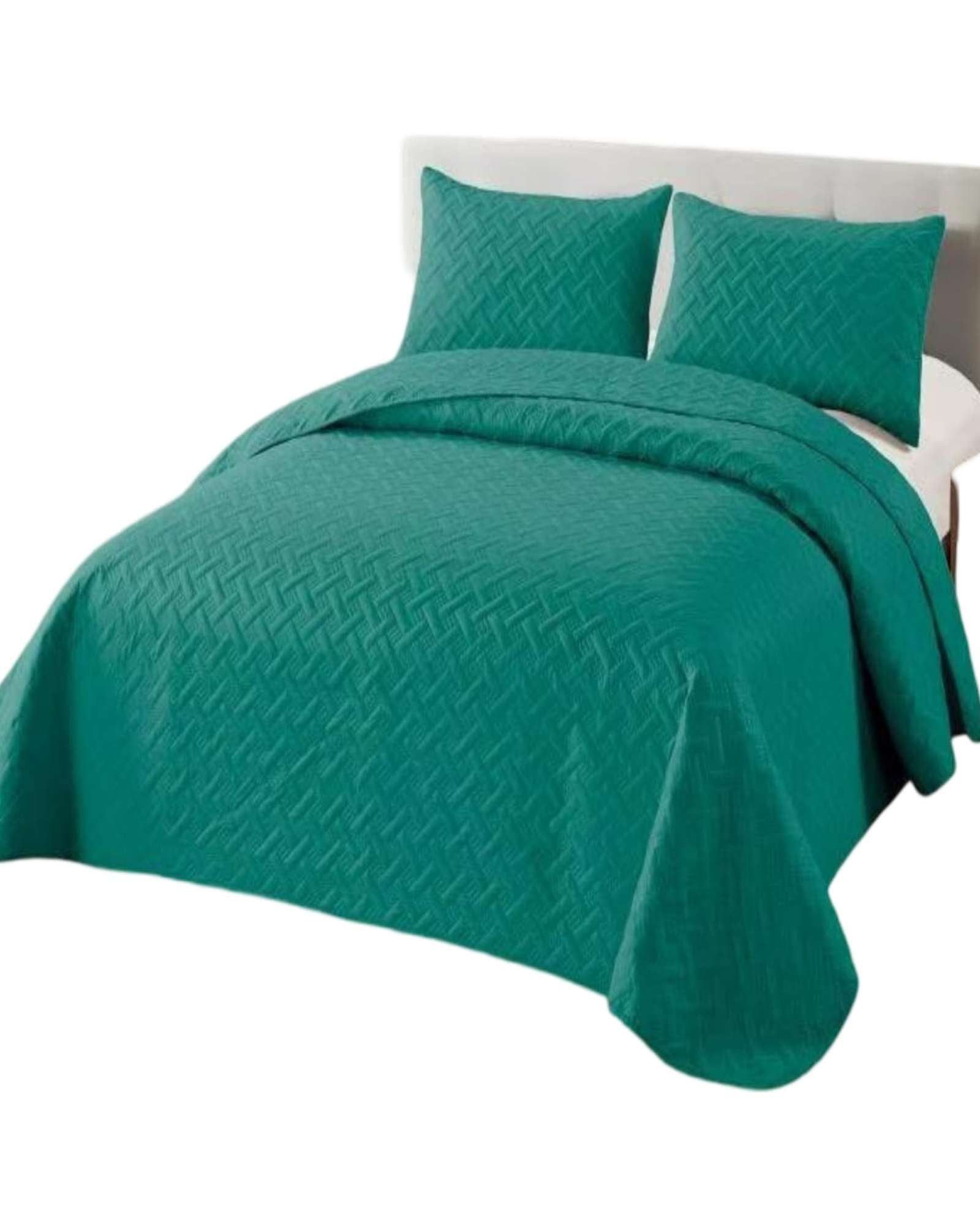 CUBRECAMA COLCHAS QUILT DE VERANO KING TURQUESA - 2