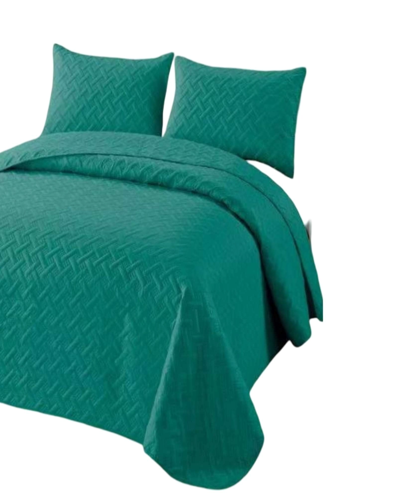 CUBRECAMA COLCHAS QUILT DE VERANO KING TURQUESA - 3