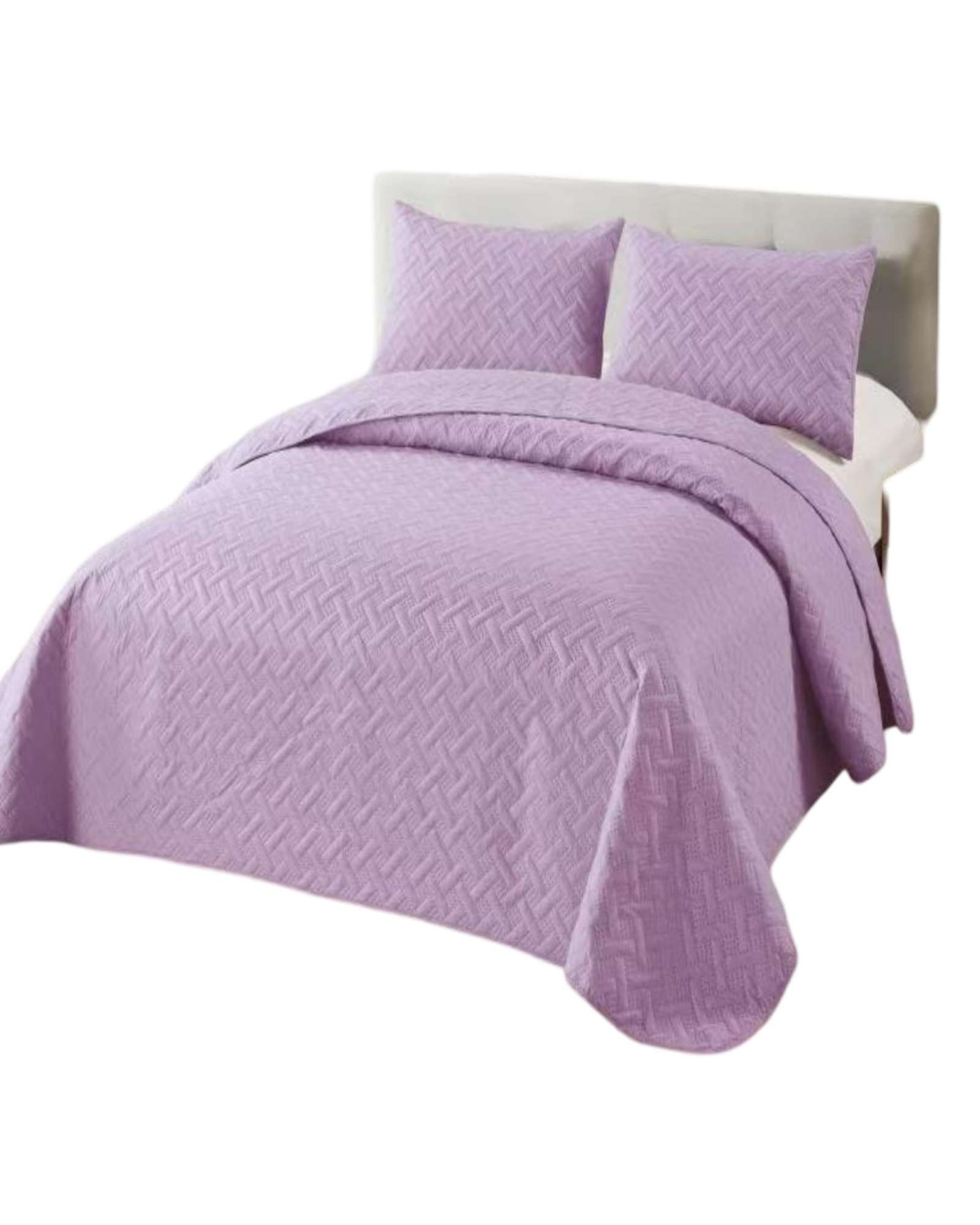 CUBRECAMA COLCHAS QUILT DE VERANO KING LILA - 2