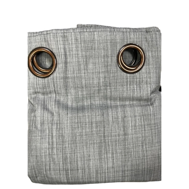 SET CORTINAS  2 PAÑOS ENGOMADAS TEXTURIZADA 140X220 GRIS - 2
