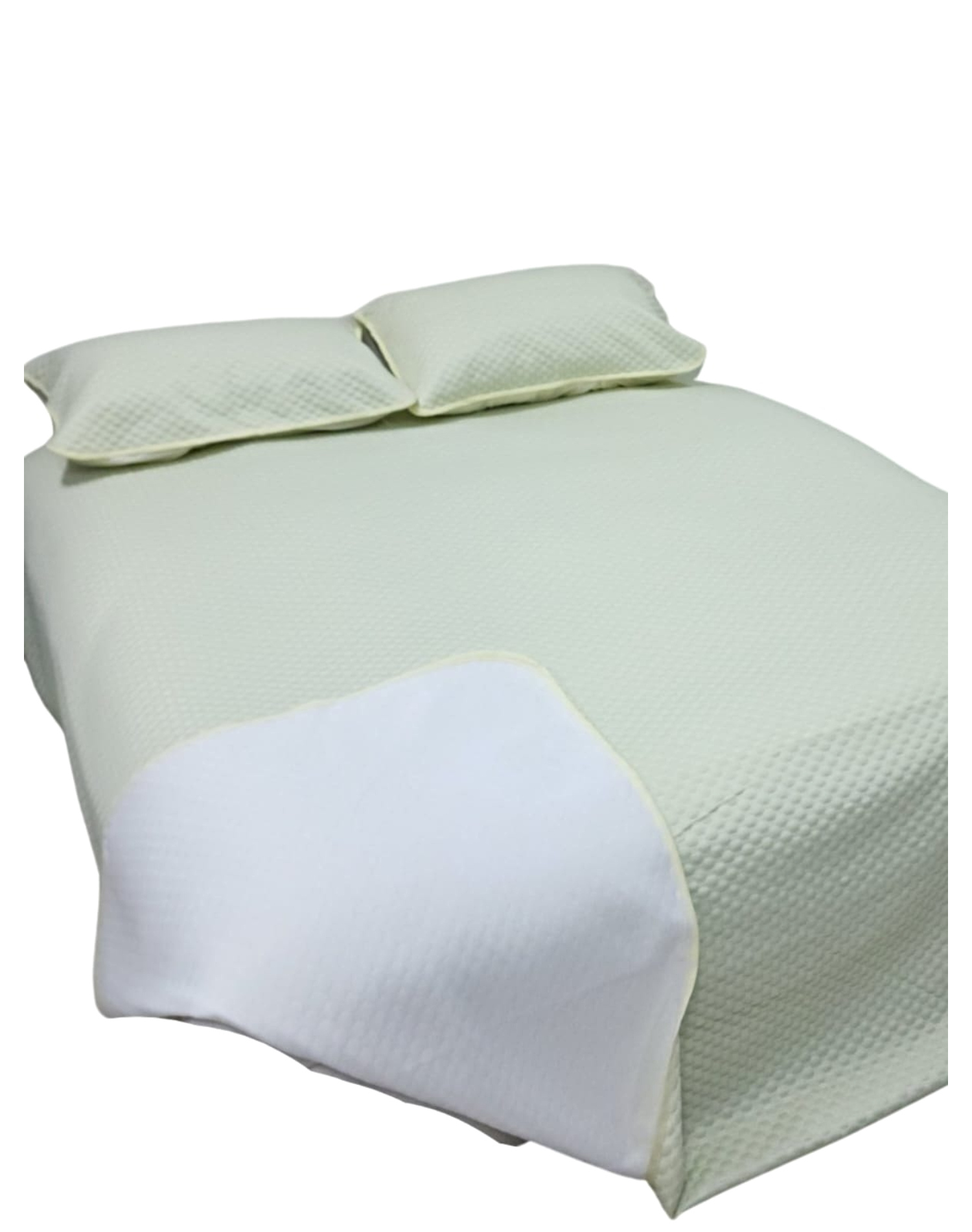 CUBRECAMA DE VERANO DE ALGONDON 2 PLAZAS MENTA - 3
