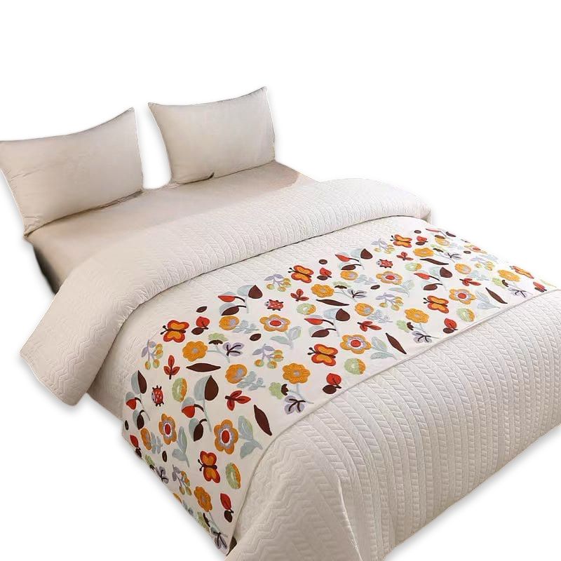 PIECERA DE CAMA BORDADA DECORATIVA 60X200 CM - 3