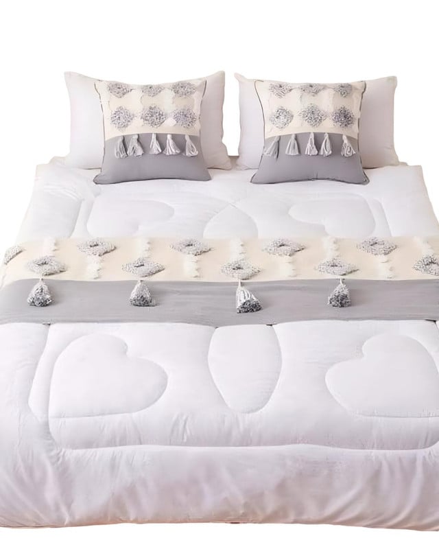 JUEGO DE PIECERA DE CAMA CON 2 FUNDAS MODELO BOHO - 2