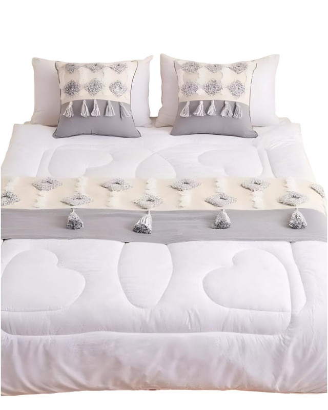 JUEGO DE PIECERA DE CAMA CON 2 FUNDAS MODELO BOHO - 3