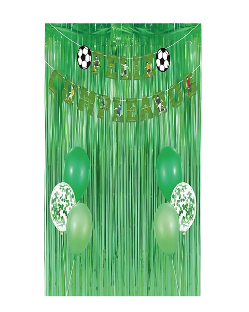 SET DE DECORACION CUMPLEAÑOS FUTBOL VERDE - 1