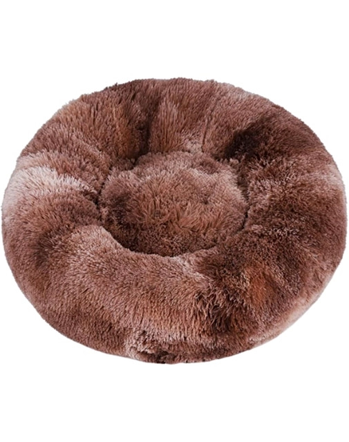 CAMA COJIN DE CHIPORRO REDONDO PARA MASCOTAS  60CM CAFÉ - 1