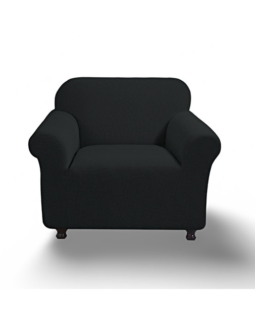 FUNDA PARA SOFA CUADRILLE DE 2 CUERPO NEGRO - 1