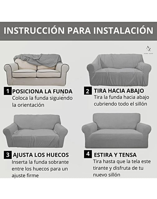 FUNDA PARA SOFA CUADRILLE DE 1 CUERPO AZUL PETROLEO - 5