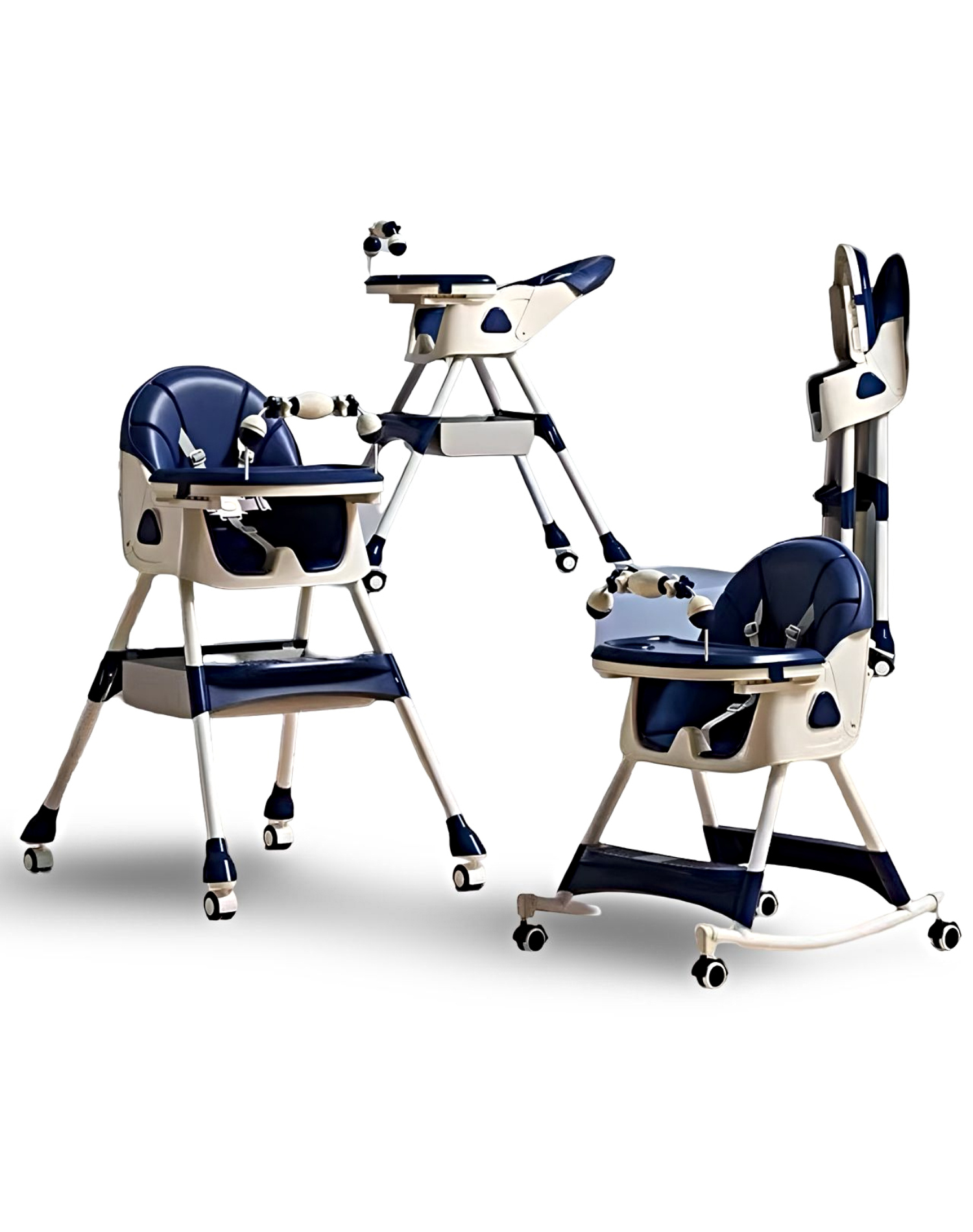 SILLA ALTA PARA ALIMENTACIÓN MULTIFUNCIONAL PARA BEBÉS AZUL - 1