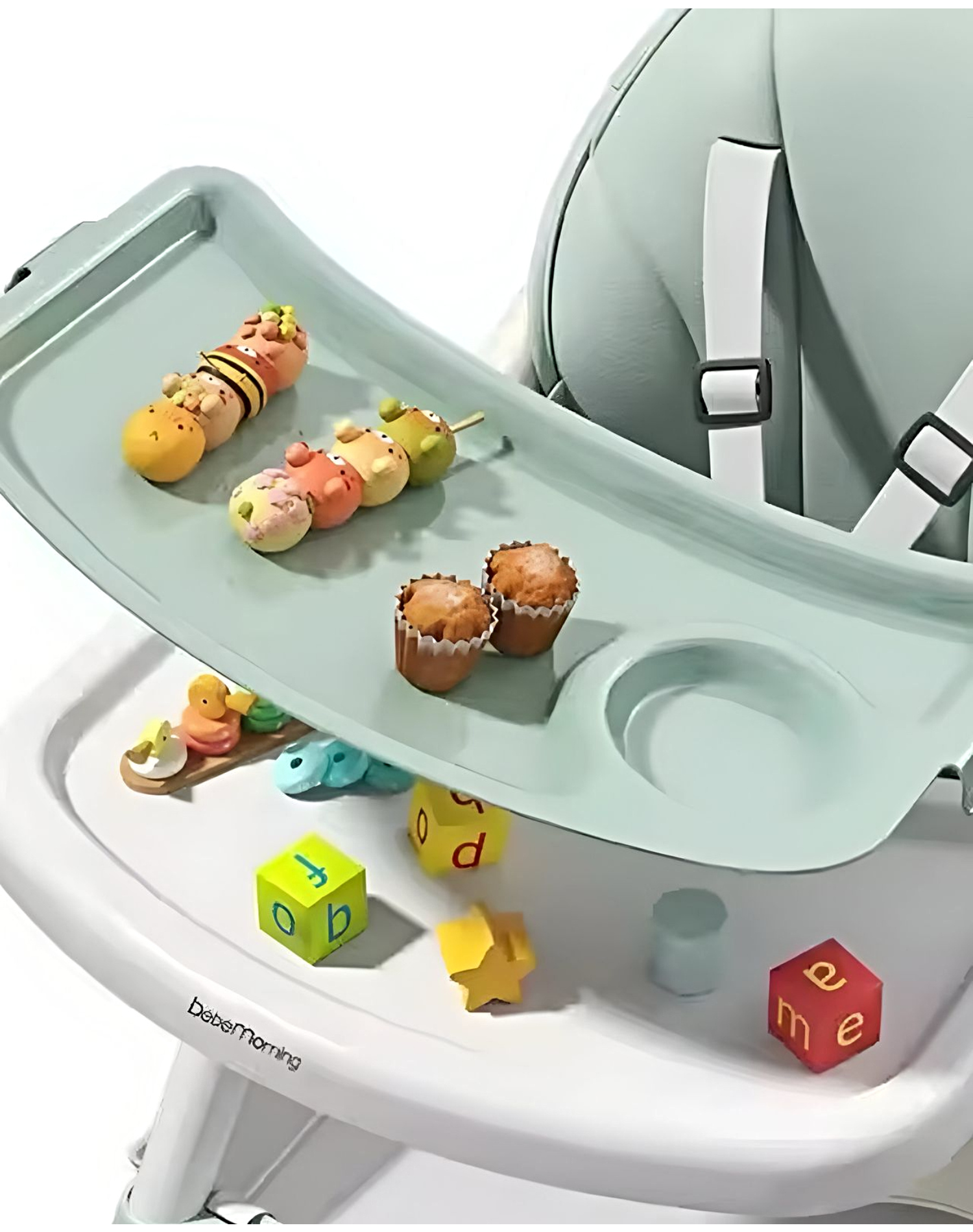 SILLA ALTA PARA ALIMENTACIÓN MULTIFUNCIONAL PARA BEBÉS AZUL - 4