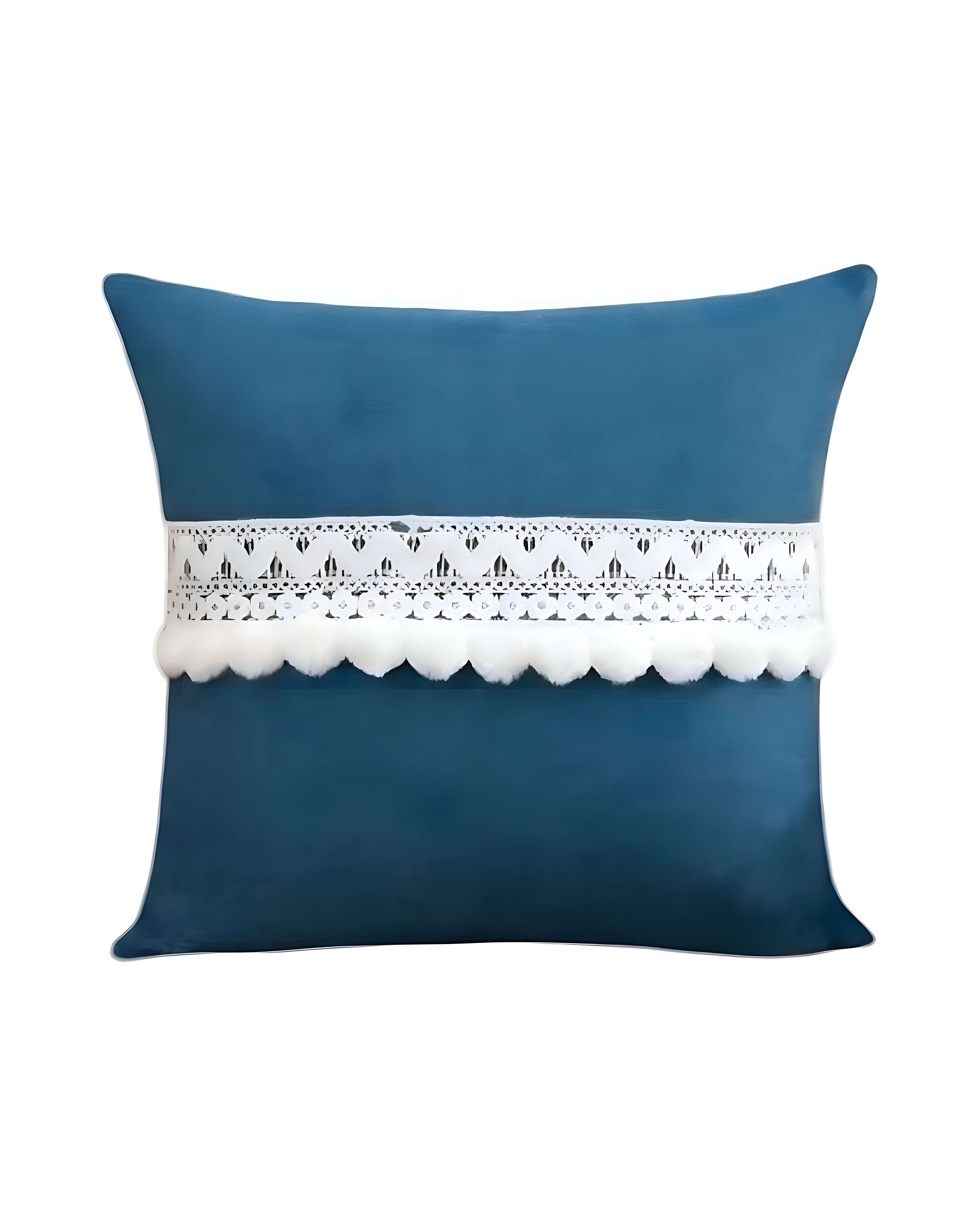 SET DE 6 FUNDAS DE COJIN CON POMPON 45X45 S6 - 1