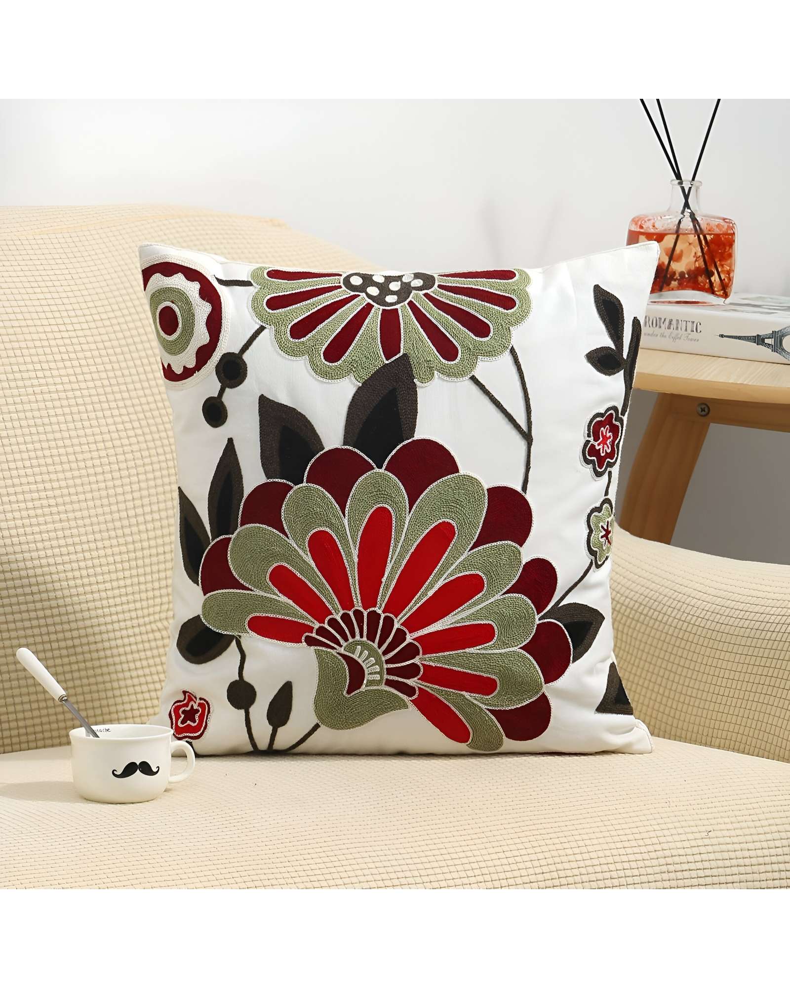 SET DE 6 FUNDAS BORDADAS 45X45 C7 - 3