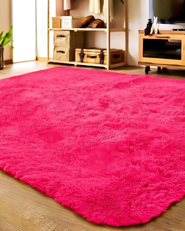 ALFOMBRA PELUDA SUAVE 200 X 300 CM PRIMERA CALIDAD FUCSIA - 1