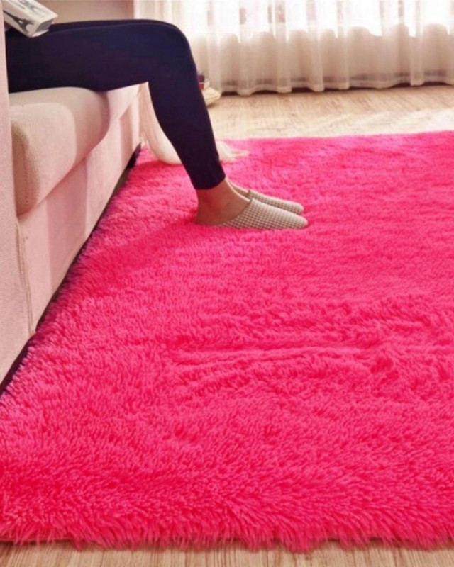 ALFOMBRA PELUDA SUAVE 200 X 300 CM PRIMERA CALIDAD FUCSIA - 2