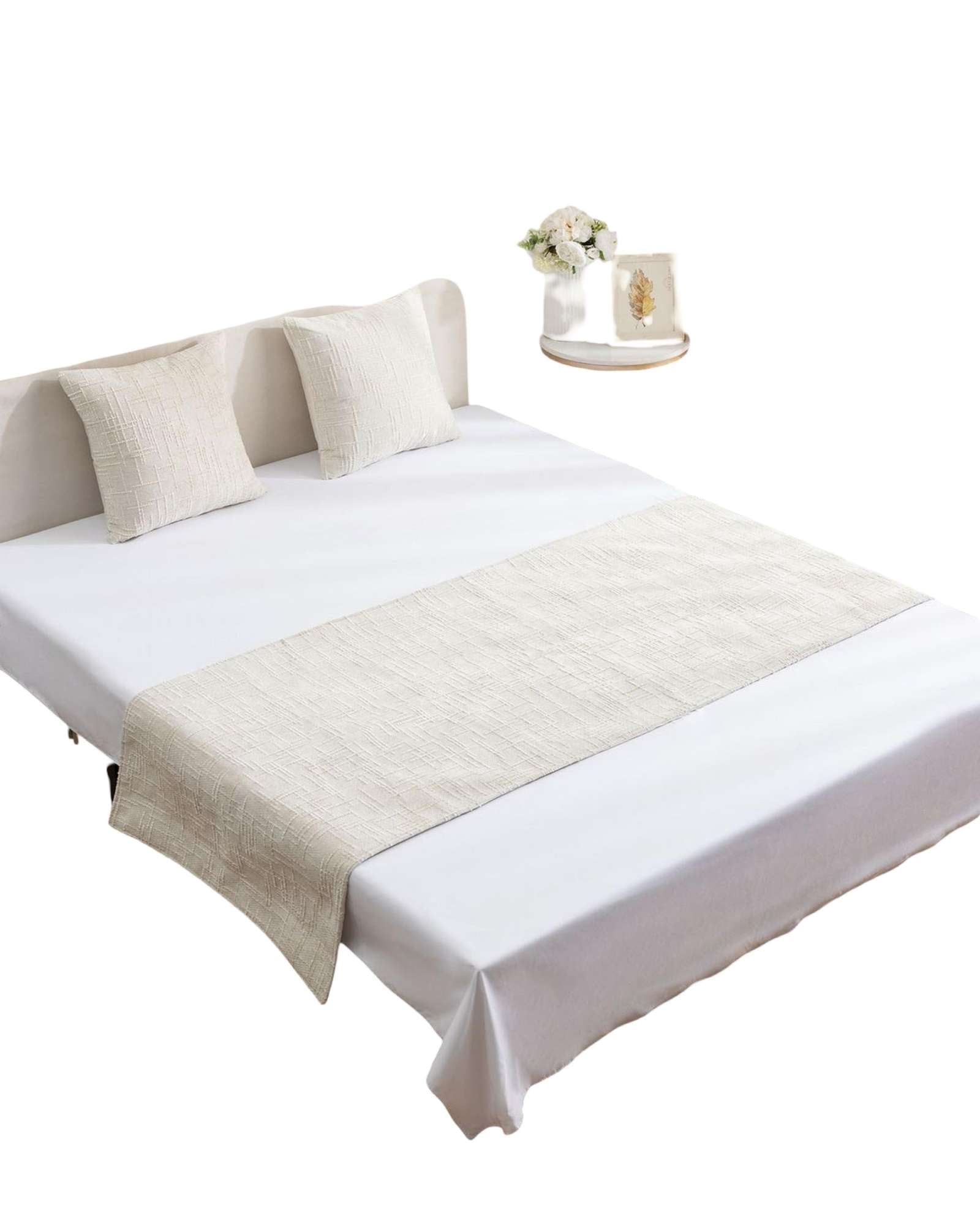 PIECERA SIN FUNDAS MODELO CHENILLE BEIGE CLARO - 1