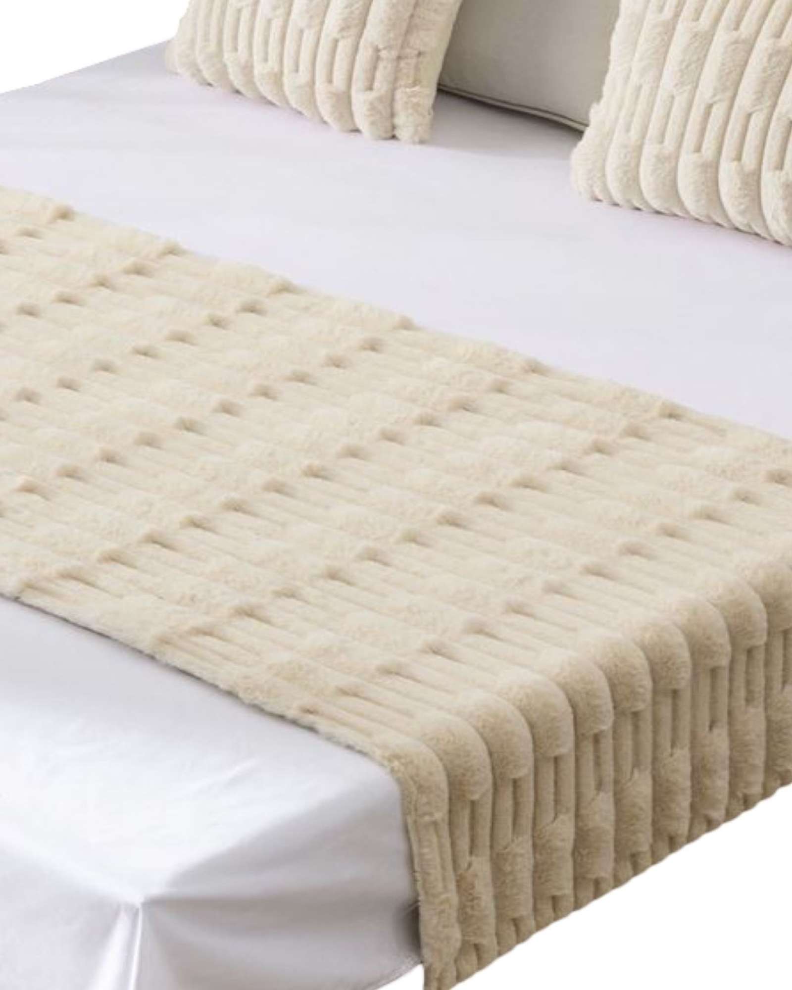 PIECERA MAS 2 FUNDAS DISEÑO BAMBU BEIGE - 2