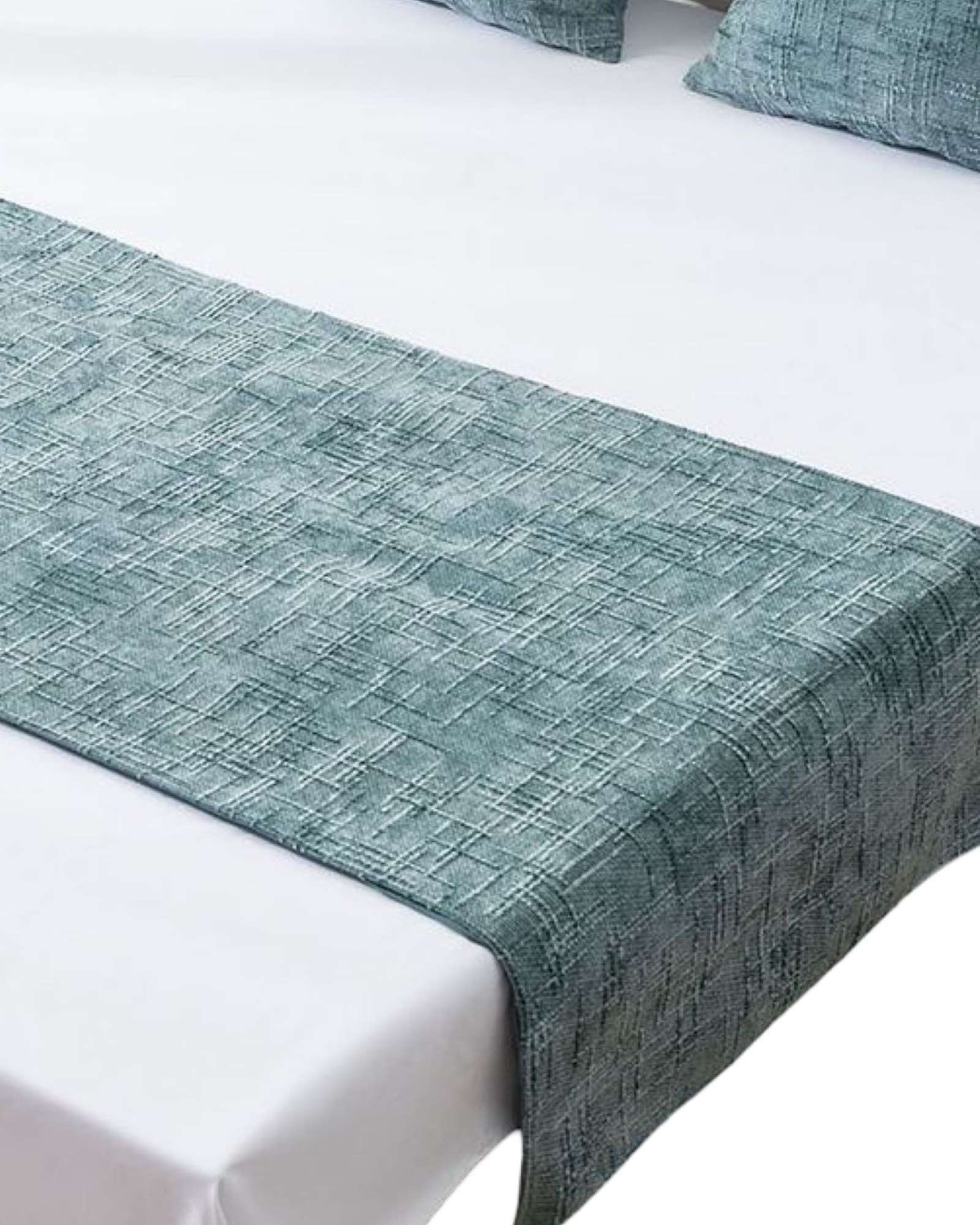 PIECERA SIN FUNDAS MODELO CHENILLE TURQUESA - 2