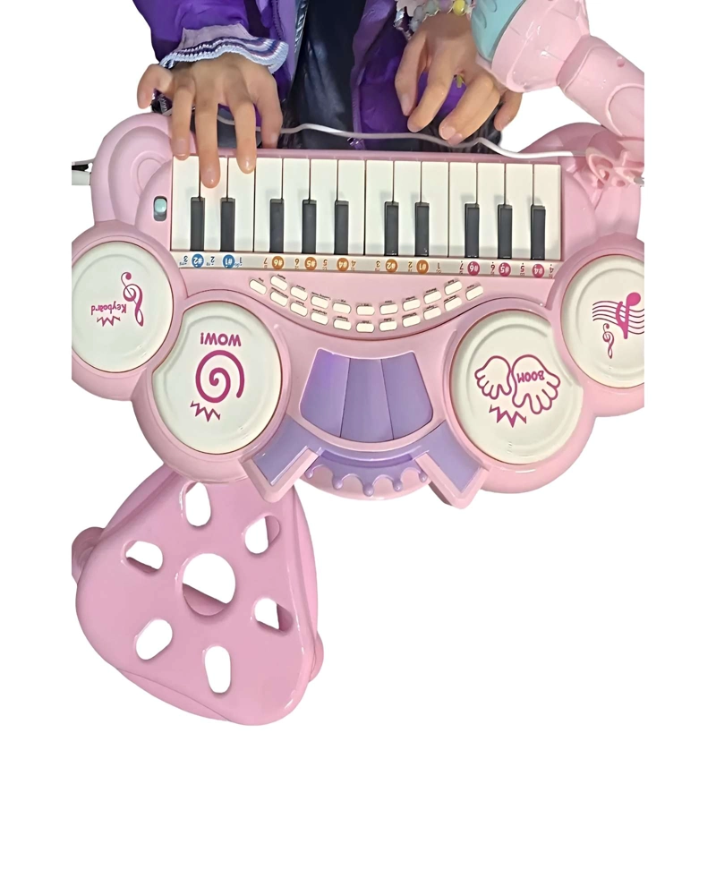 PIANO TECLADO MUSICAL PARA NIÑOS ROSADO - 2