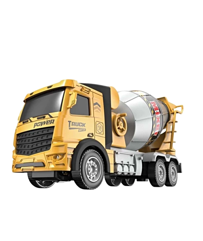 CAMION HORMIGONERO RECARGABLE CON CONTROL REMOTO AMARILLO - 2
