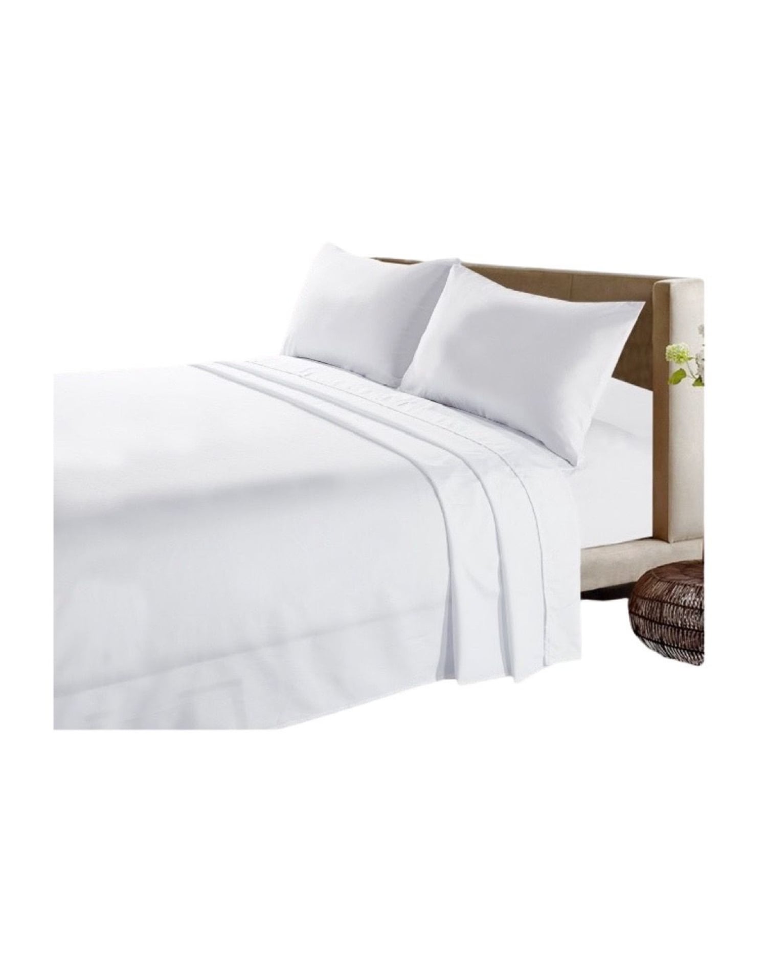 SABANAS 150 HILOS KING EN COLOR BLANCO - 2