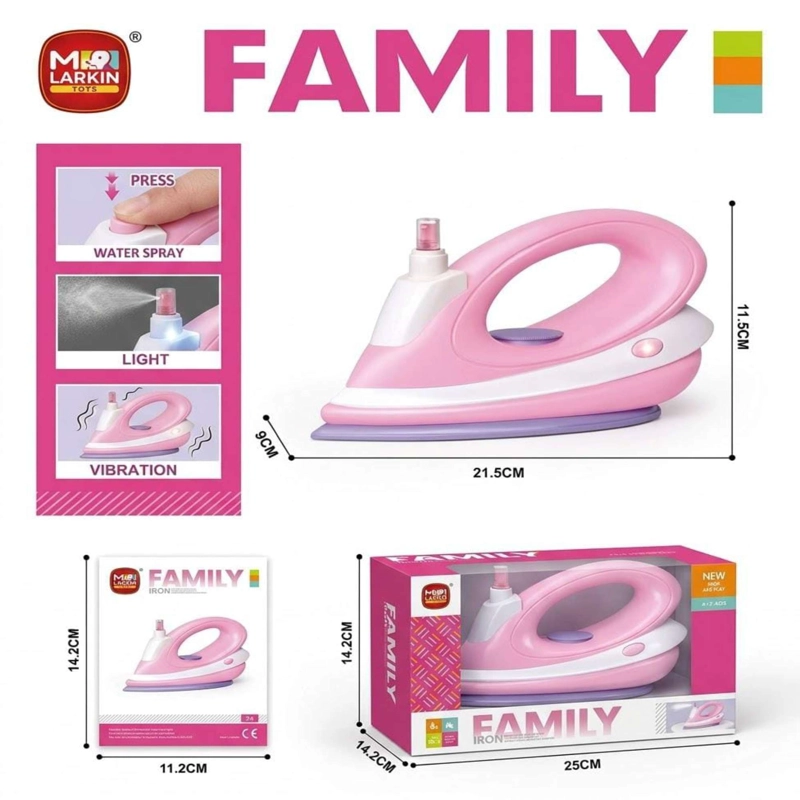 JUGUETE PLANCHA DE ROPA CON LUZ Y SONIDO PARA NIÑAS - 3