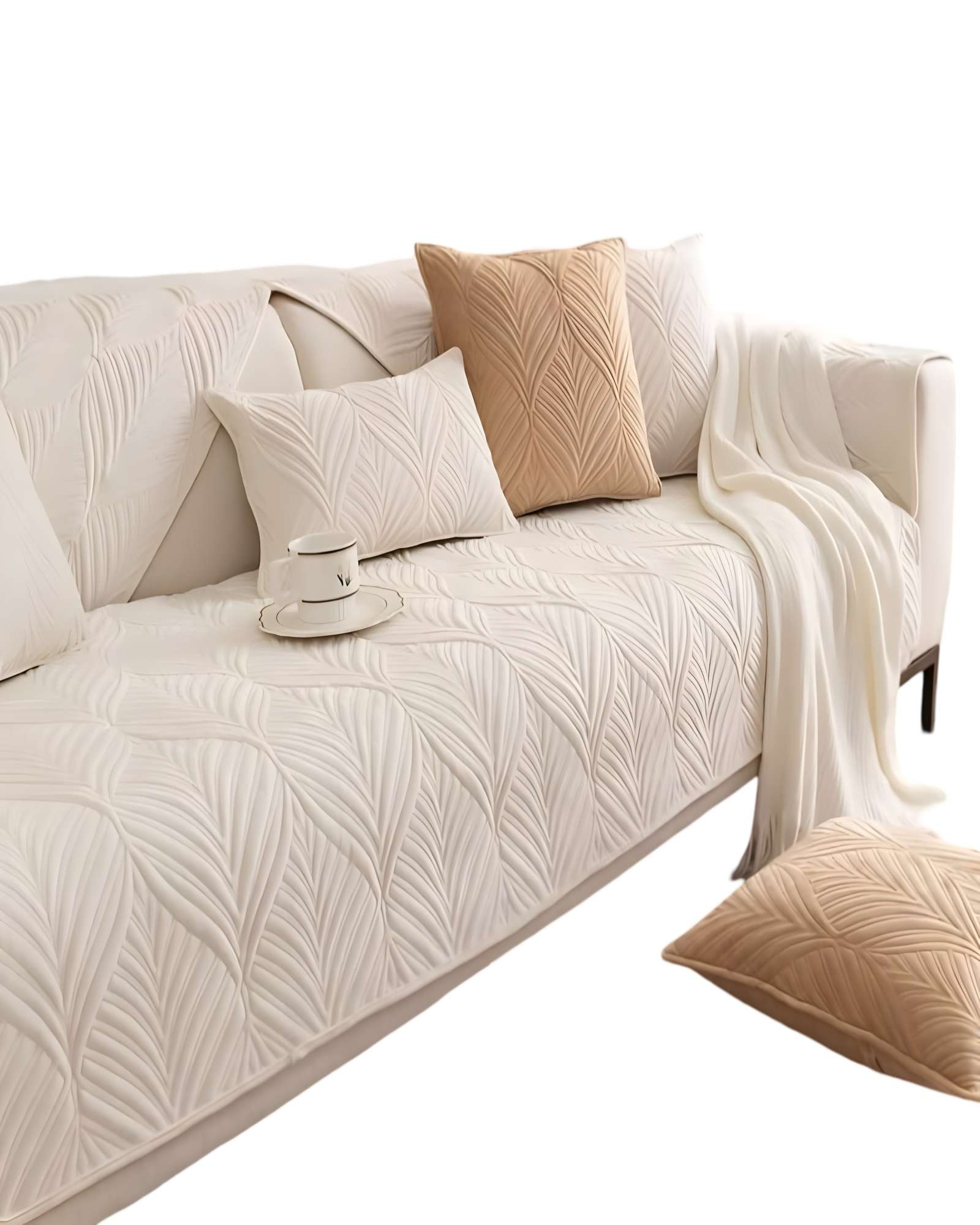 PACK DE 5 FUNDAS PARA SOFA CON DISEÑO G1 BLANCO - 2