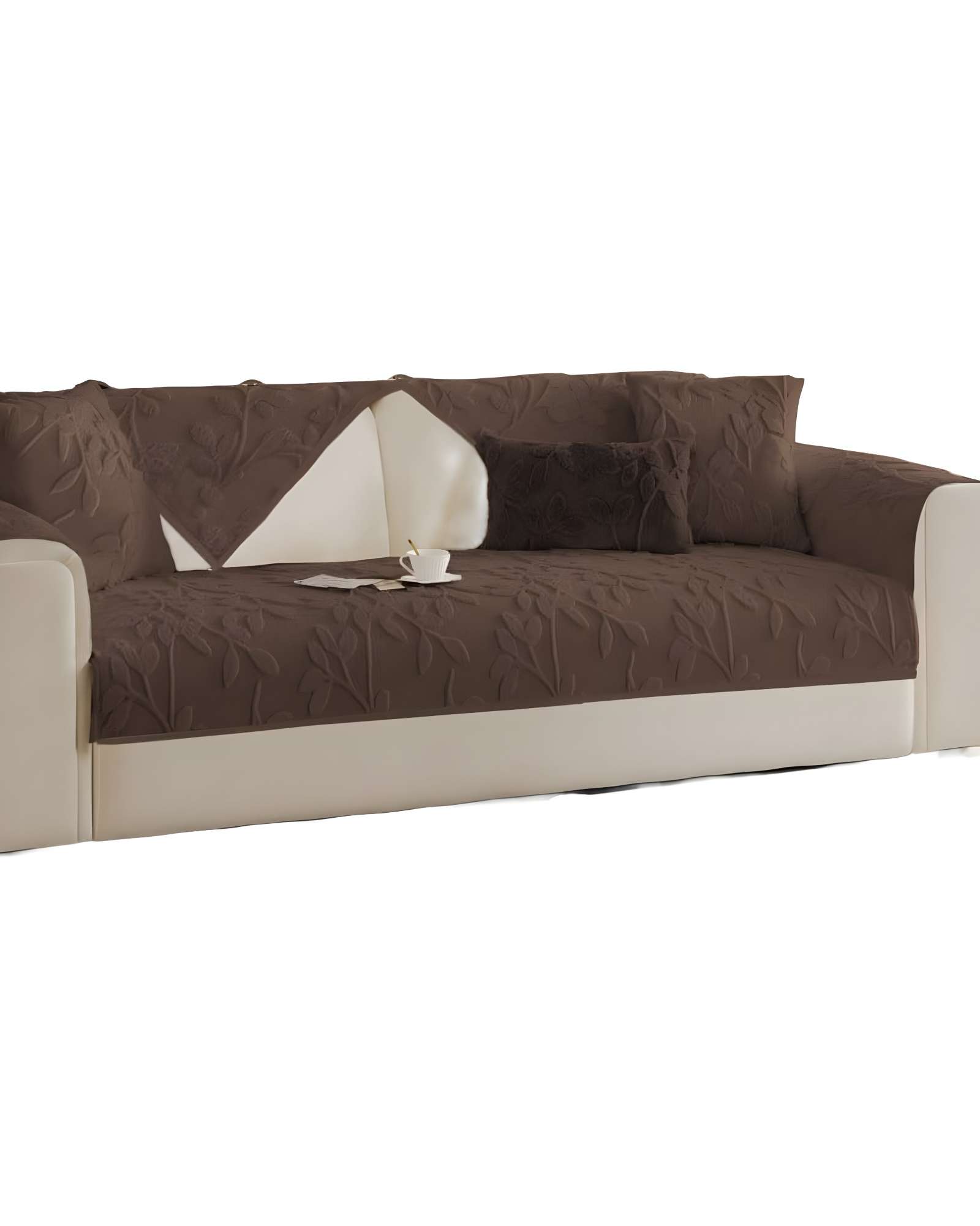 PACK DE 5 FUNDAS PARA SOFA CON DISEÑO H1 CAFE - 2