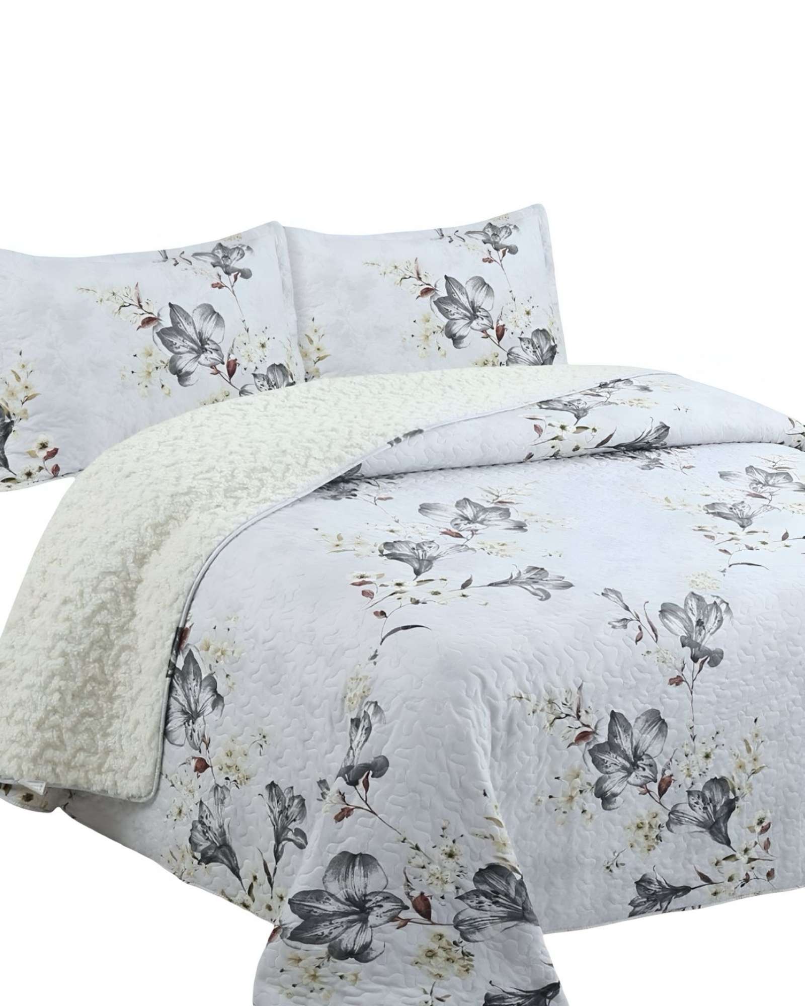 QUILT CON SHERPA 2 PLAZA BLANCO 230 CM X 250 CM J13 - 3