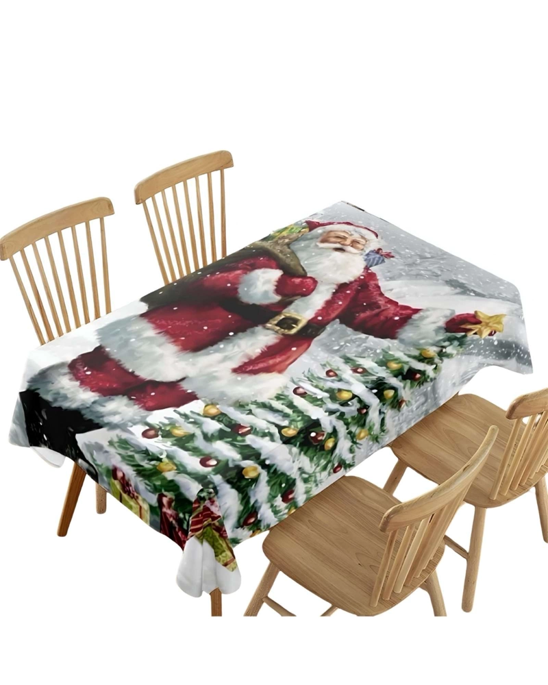 MANTEL NAVIDEÑO ANTIMANCHAS 140 CM X 220 CM ARBOLITO - 2