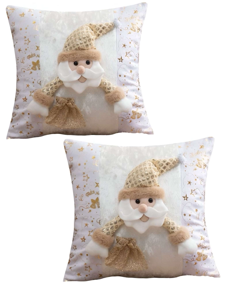 SET DE 4 FUNDAS DE COJIN PARA NAVIDAD 3D   B16 - 3