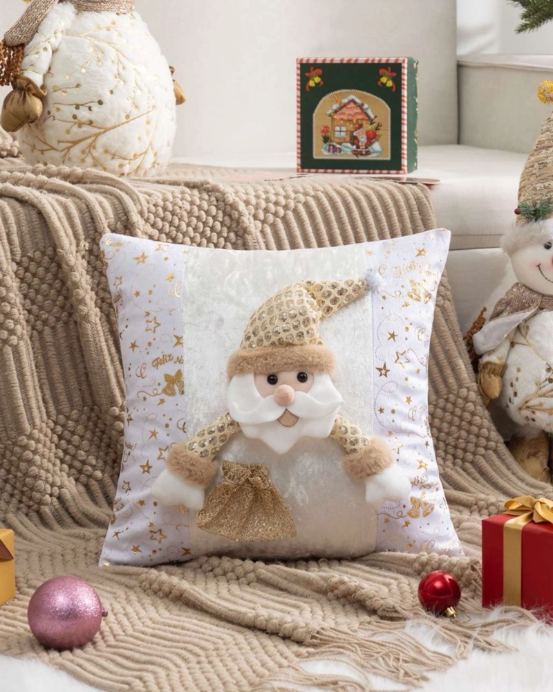 SET DE 4 FUNDAS DE COJIN PARA NAVIDAD 3D   B16 - 4