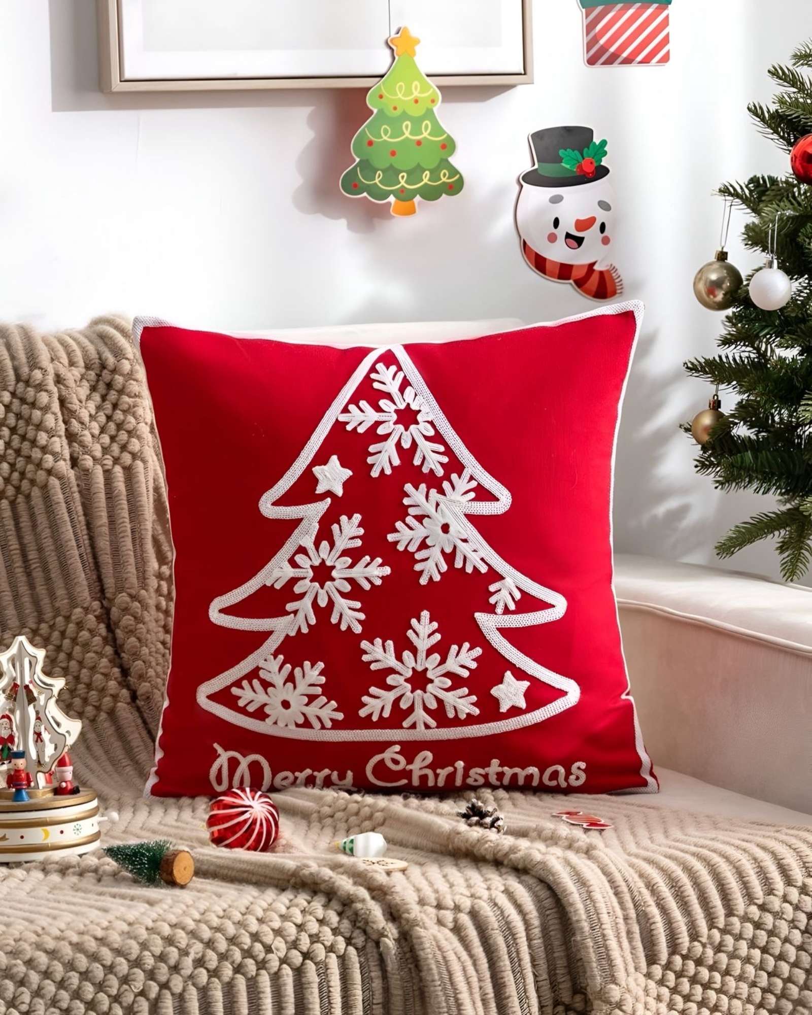 SET DE 4 FUNDAS DE COJIN PARA NAVIDAD K11 - 4