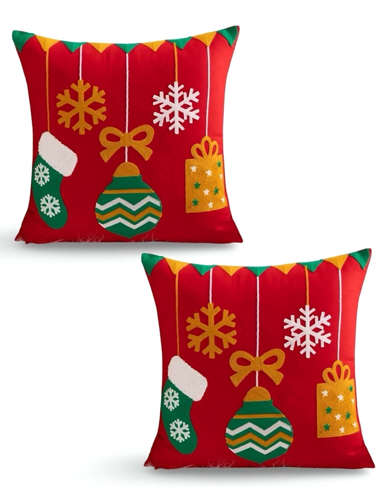 SET DE 2 FUNDAS DE COJIN PARA NAVIDAD K3 - 2