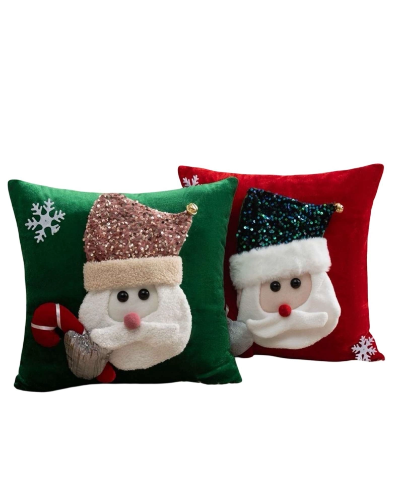 SET DE 2 FUNDAS DE COJIN PARA NAVIDAD 3D   B22 - 1