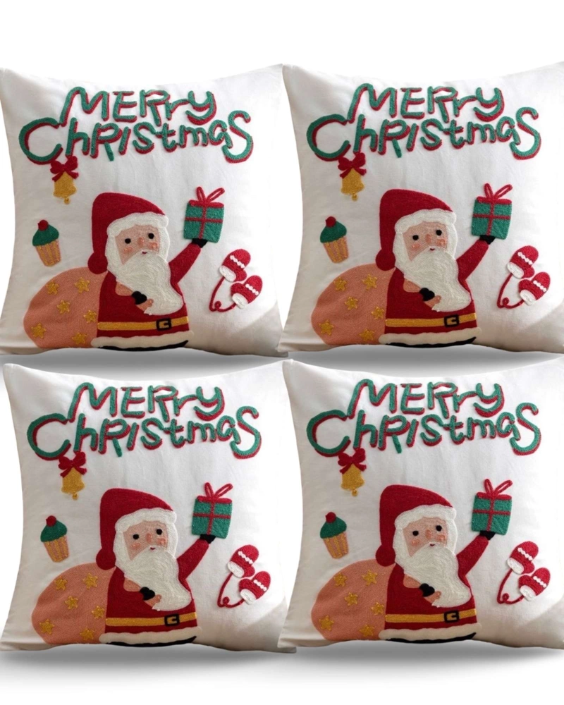 SET DE 4 FUNDAS DE COJIN PARA NAVIDAD K9 - 1