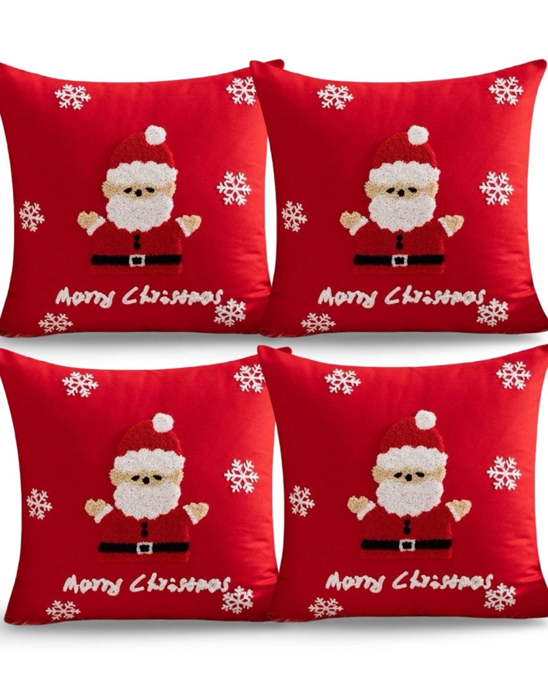 SET DE 4 FUNDAS DE COJIN PARA NAVIDAD K10 - 1