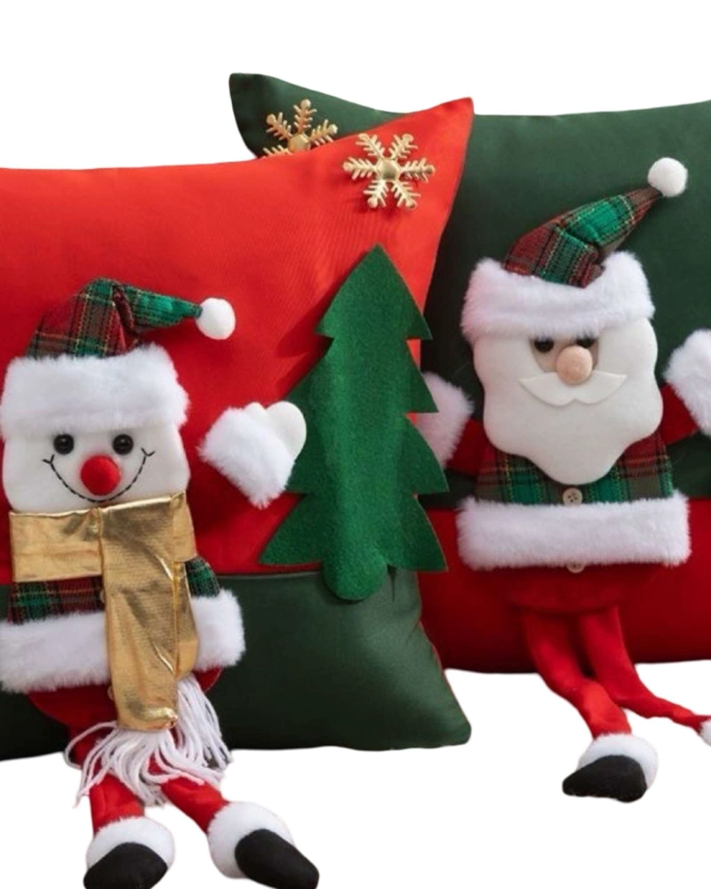 SET DE 2 FUNDAS DE COJIN PARA NAVIDAD 3D   B14 - 2