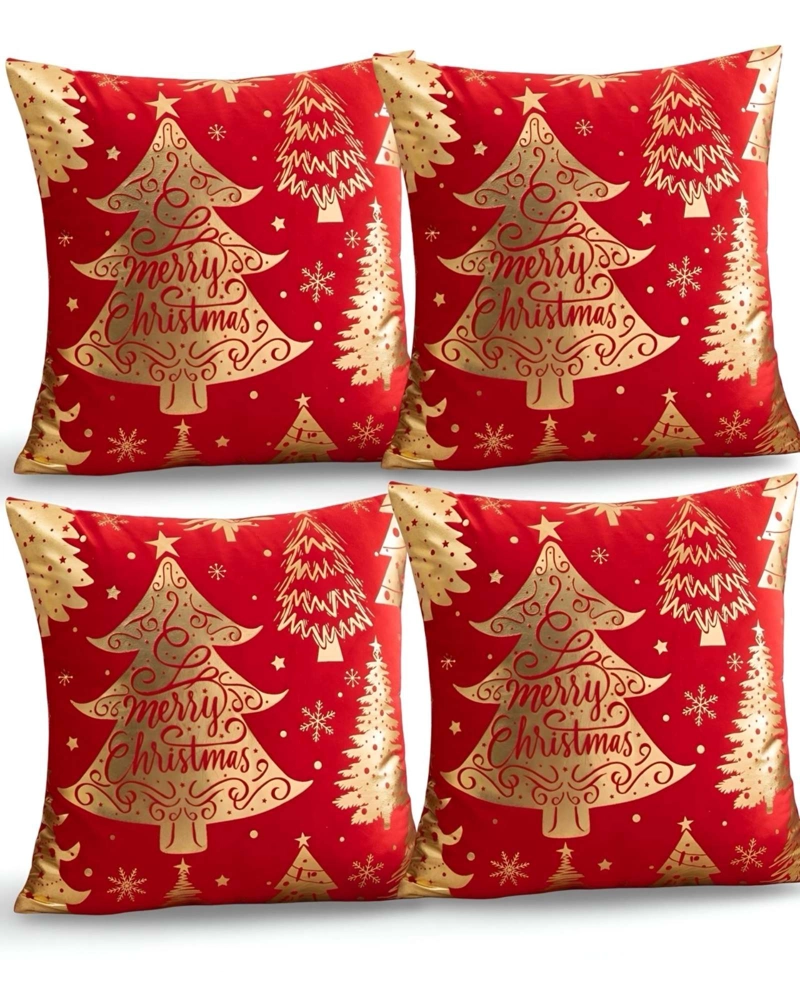 SET DE 4 FUNDAS DE COJIN PARA NAVIDAD M16 - 1