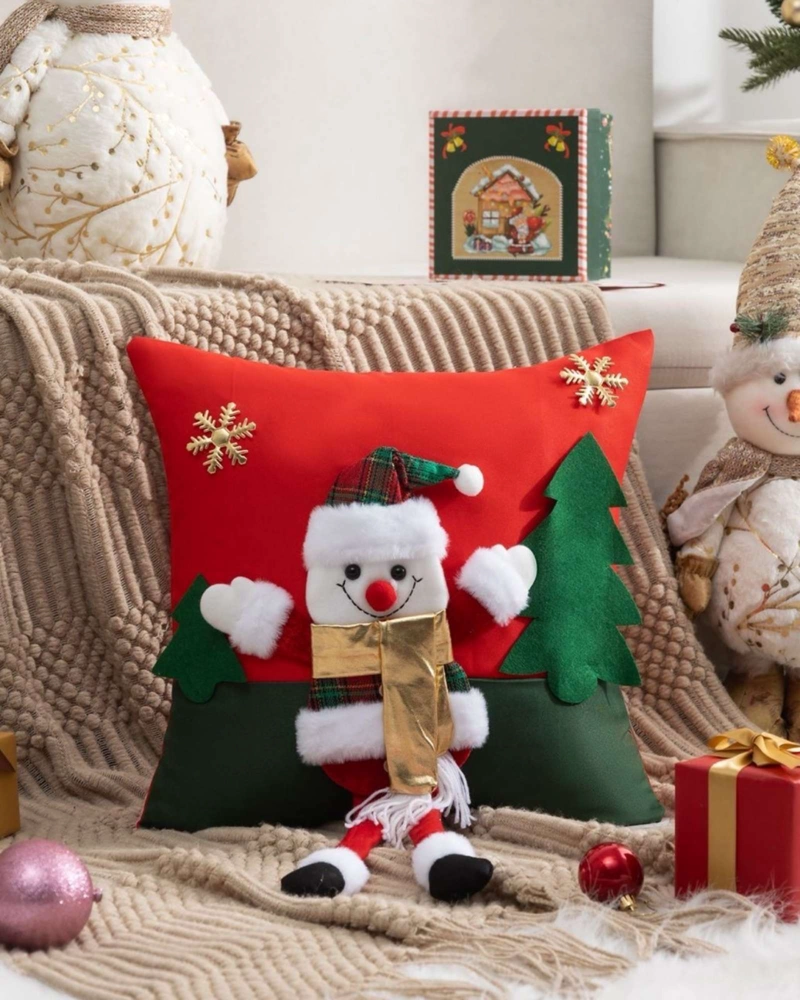 SET DE 4 FUNDAS DE COJIN PARA NAVIDAD 3D   B21 - 4
