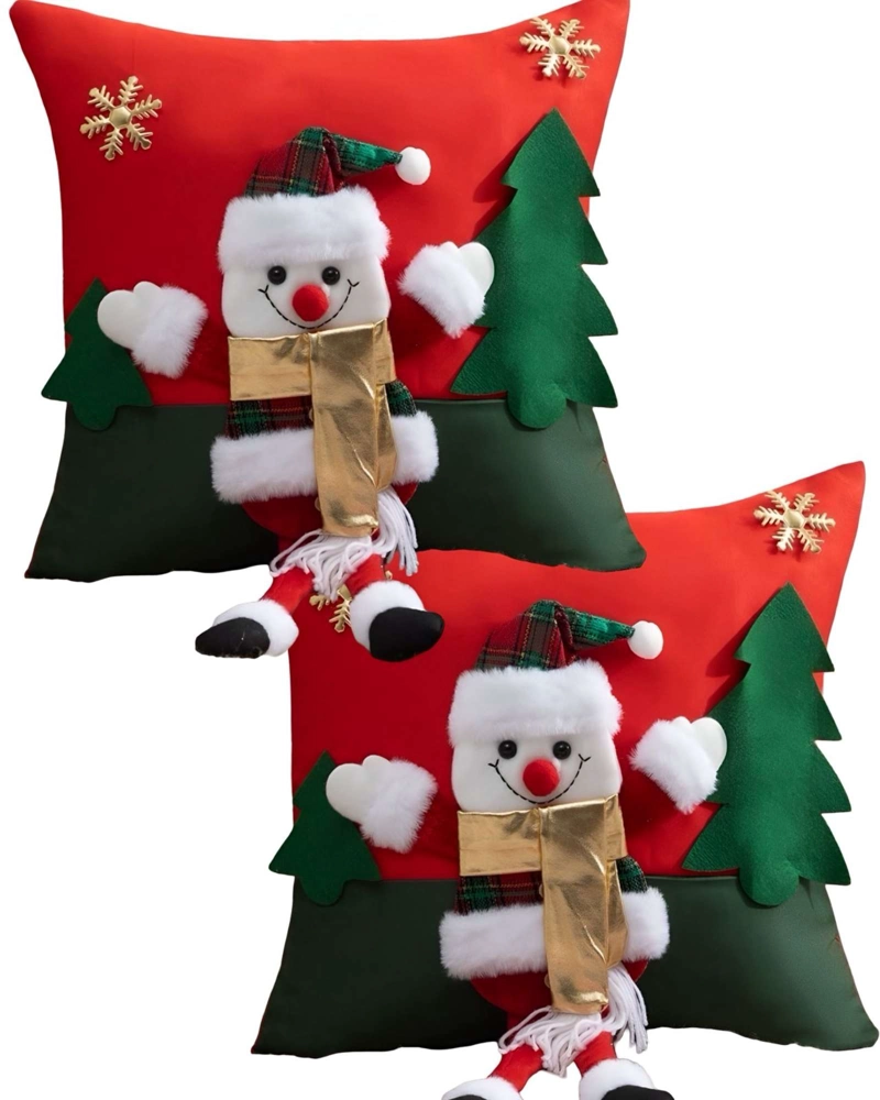 SET DE 2 FUNDAS DE COJIN PARA NAVIDAD 3D   B2 - 1