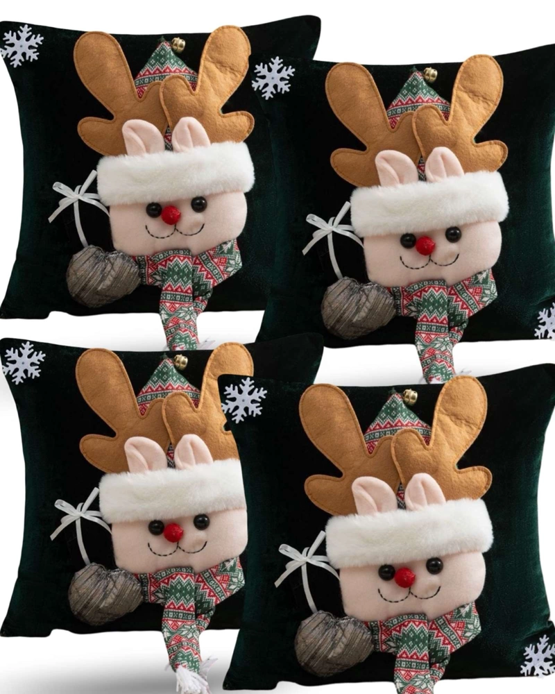 SET DE 4 FUNDAS DE COJIN PARA NAVIDAD 3D   B2 - 2