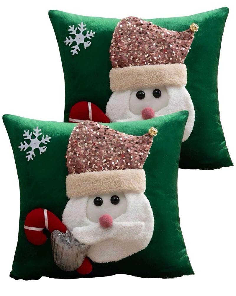 SET DE 2 FUNDAS DE COJIN PARA NAVIDAD 3D   B15 - 2