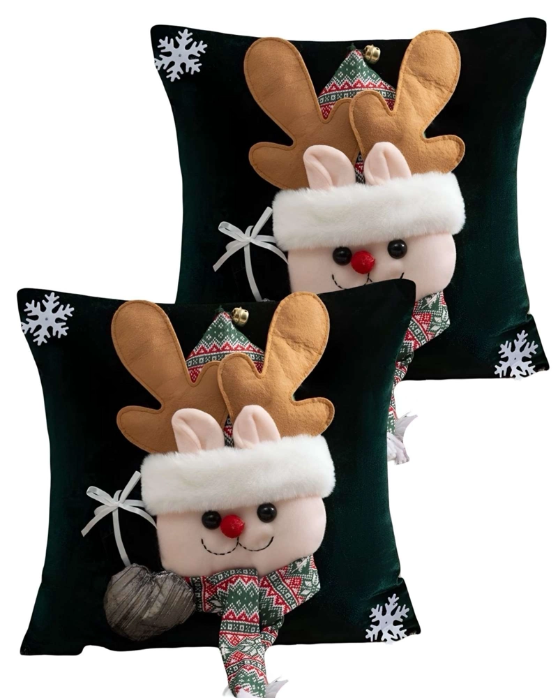SET DE 2 FUNDAS DE COJIN PARA NAVIDAD 3D   B21 - 1