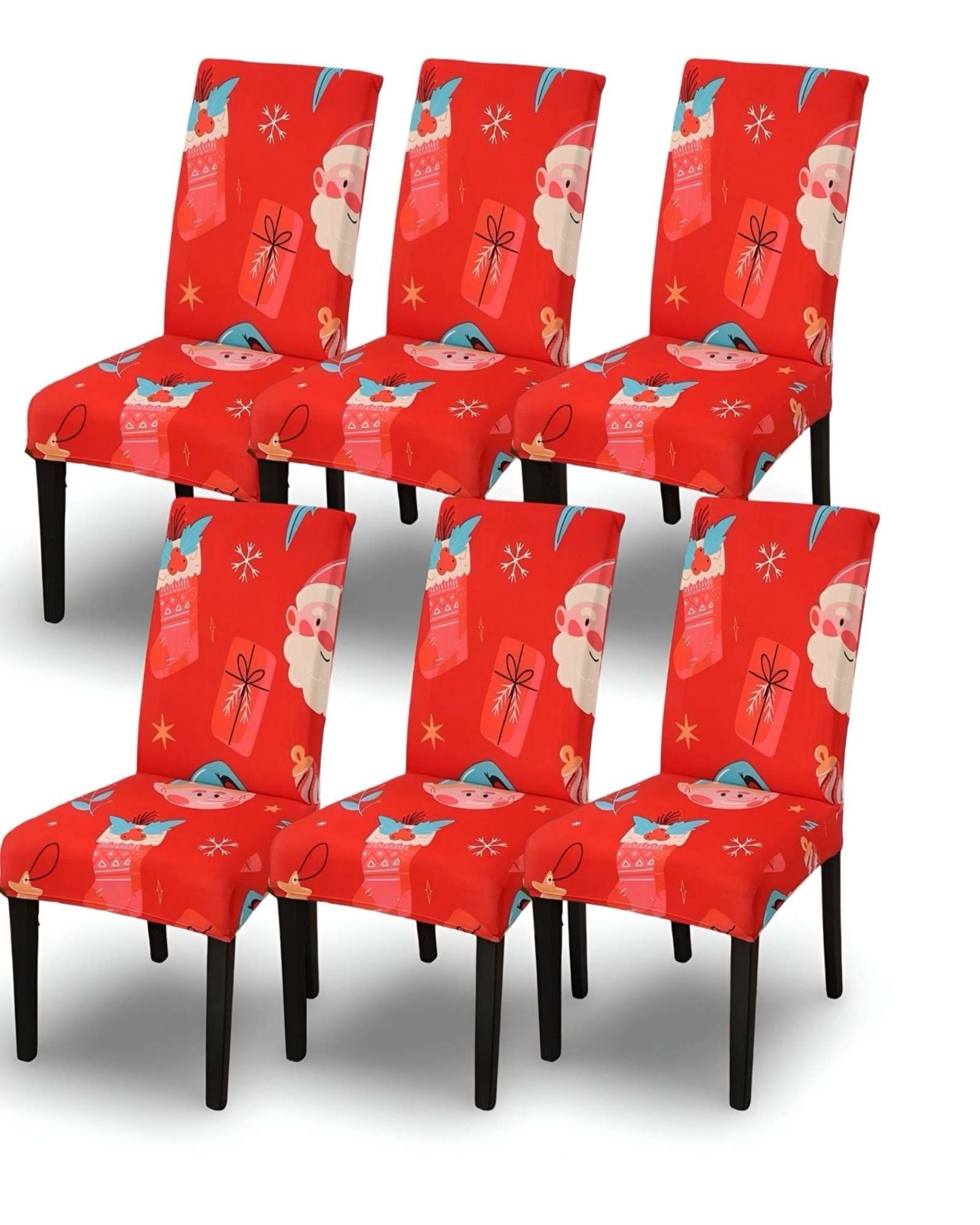 SET DE 6 FUNDAS PARA SILLAS DE NAVIDAD N14 - 1