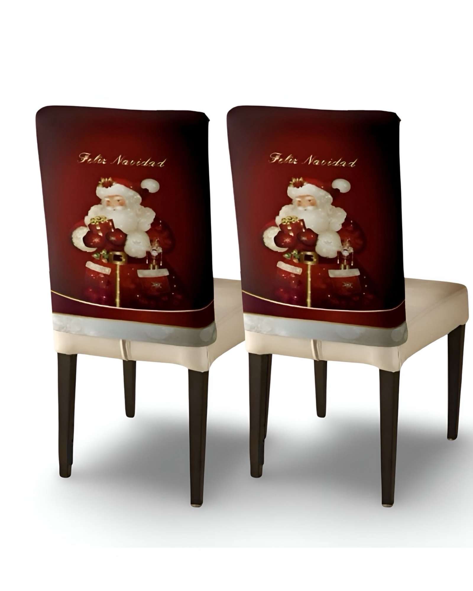 SET DE 6 FUNDAS DE RESPALDO DE SILLAS DE NAVIDAD N25 - 3