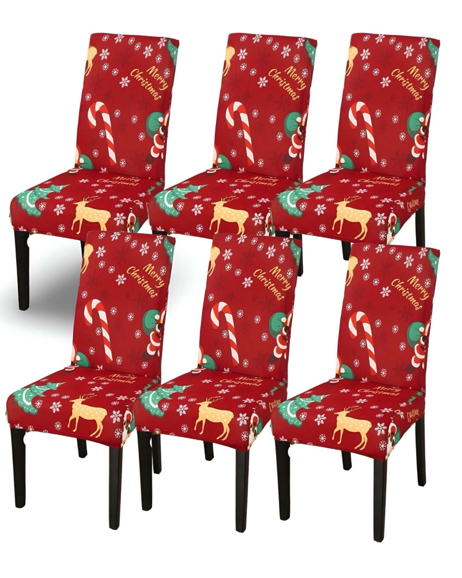 SET DE 6 FUNDAS PARA SILLAS DE NAVIDAD N13 - 1