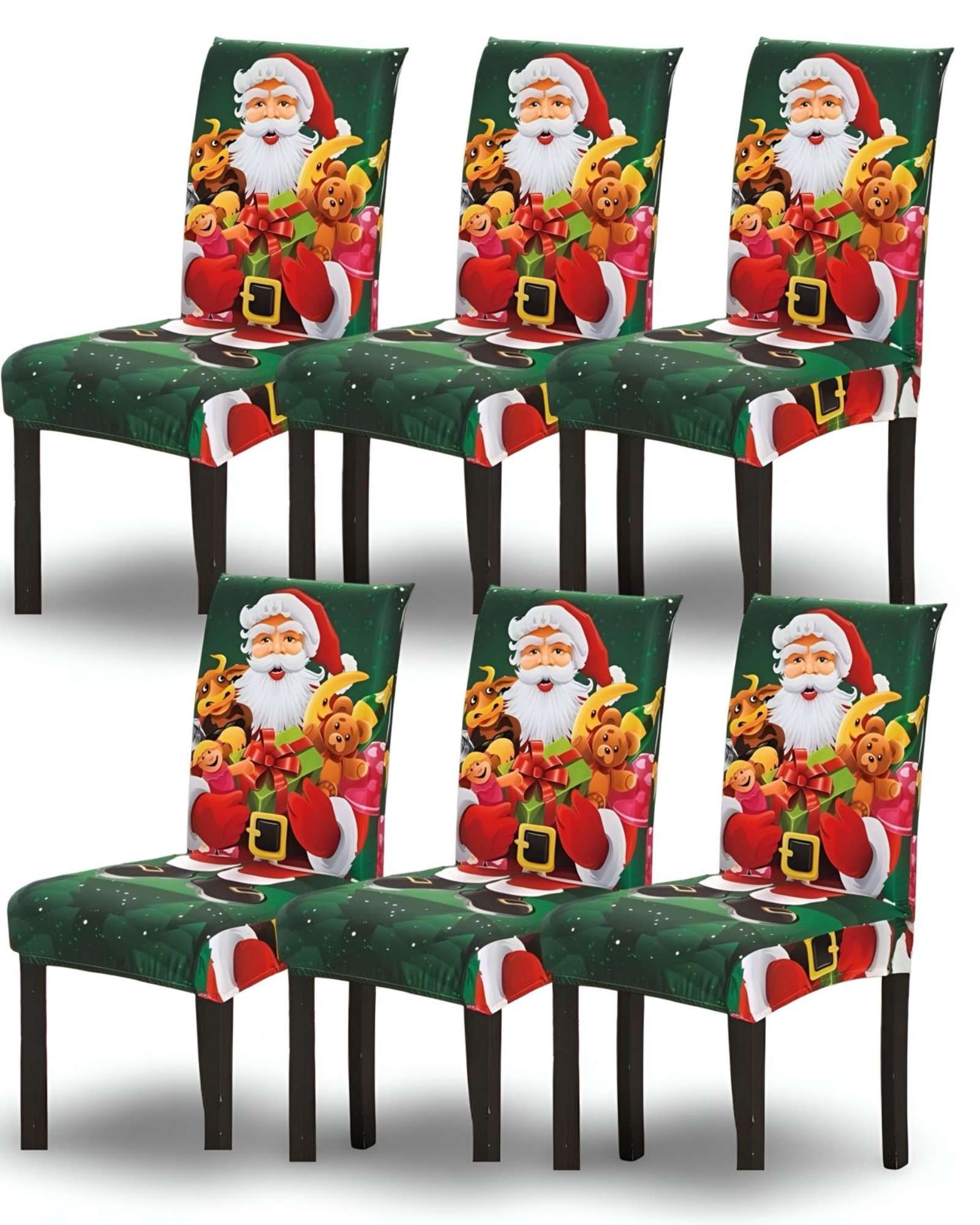 SET DE 6 FUNDAS PARA SILLAS DE NAVIDAD N01 - 1