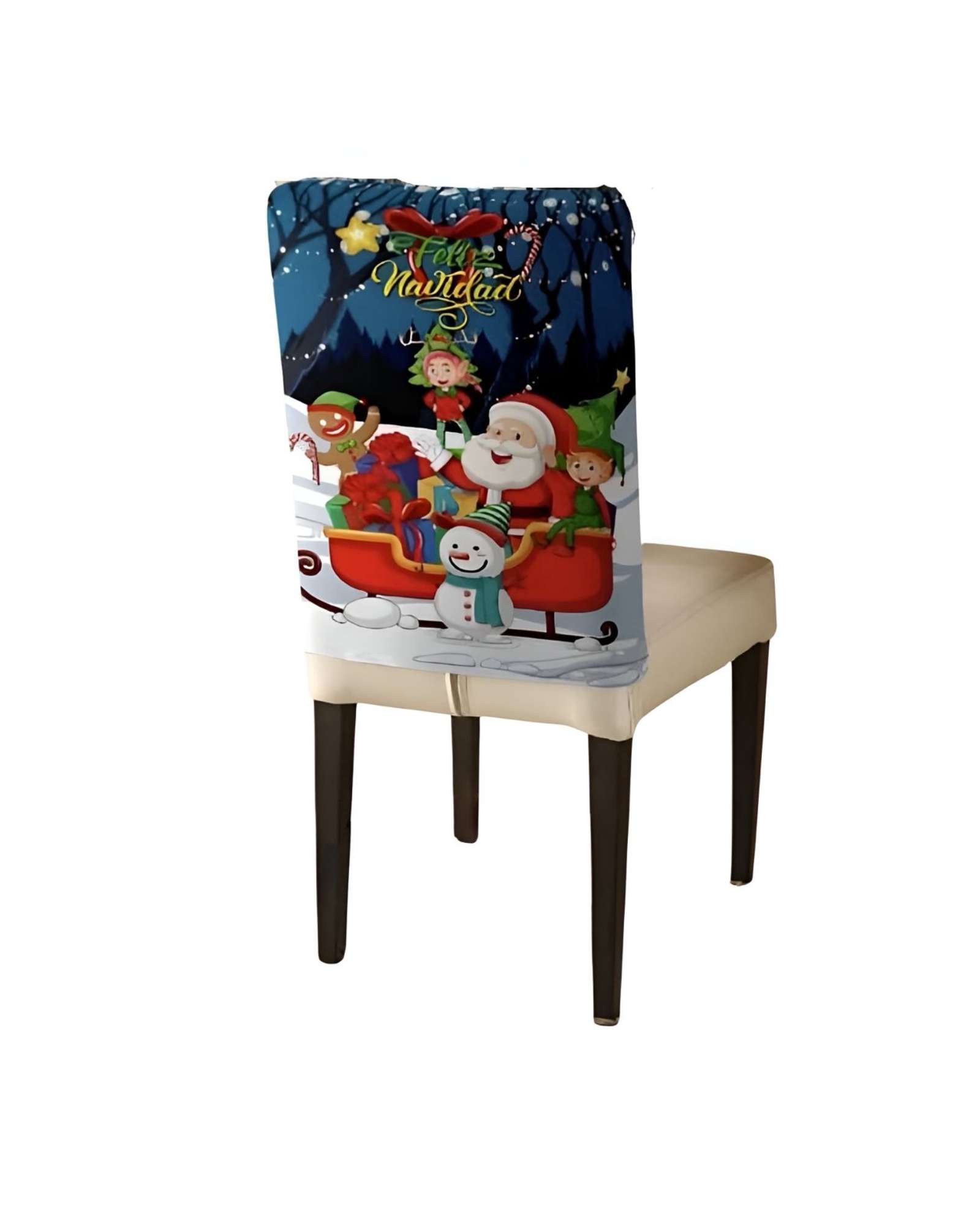 SET DE 6 FUNDAS DE RESPALDO DE SILLAS DE NAVIDAD N23 - 2