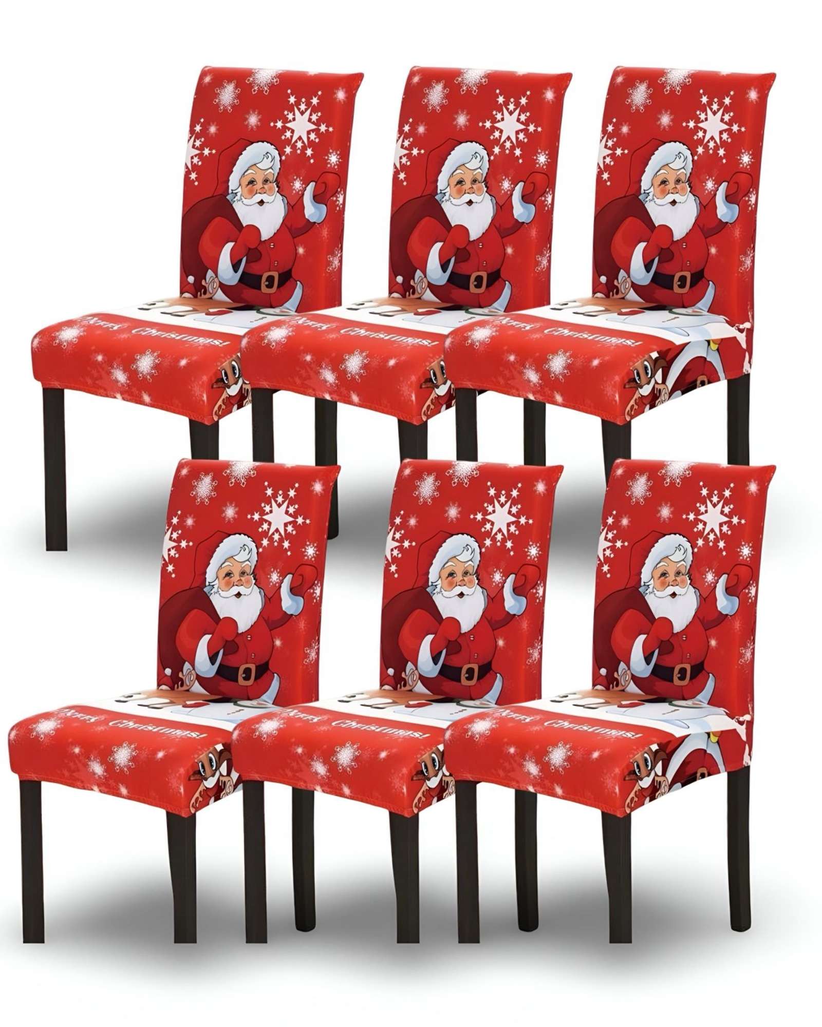 SET DE 6 FUNDAS PARA SILLAS DE NAVIDAD N04 - 1